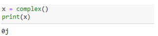 Complex method () in Python Built in Function Method