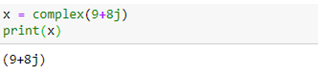 Complex method () in Python Built in Function Method