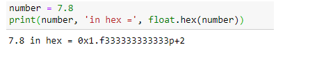 Hex () method in Python Built in Function