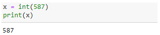 Int () method in Python Built in Function