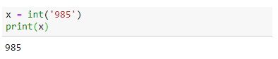 Int () method in Python Built in Function