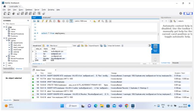 MySQL unique keys are single fields or combinations of fields that ensure that all values stored in a column are unique. A column cannot store duplicate values. 
