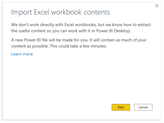 Power BI - Import Excel